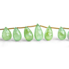 Prehnite Faceted Teardrops 12 inch 29 beads - The Bead Traders