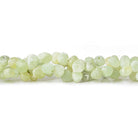 Prehnite Frosted Top Drilled Plain Nuggets, 7.75" length, 5x5x4-7x5x5mm, 46 pcs - The Bead Traders