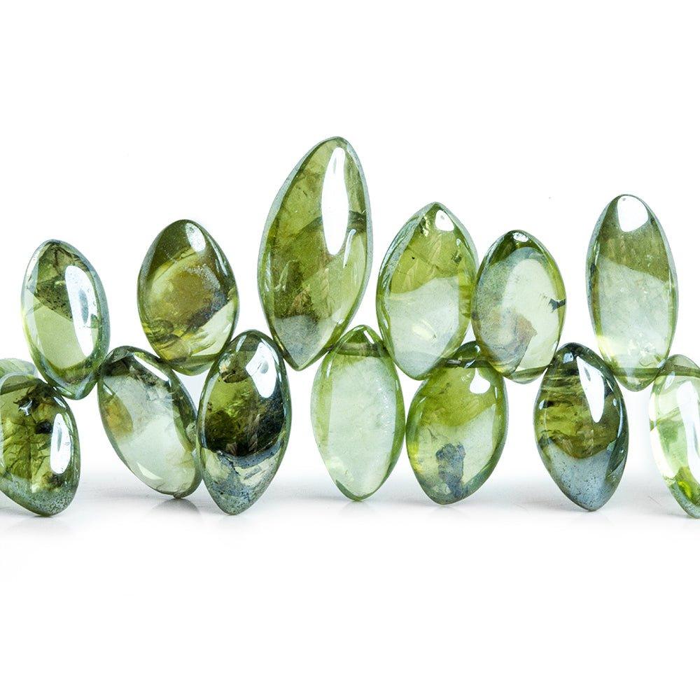 Prehnite Plain Marquise Beads 9 inch 80 pieces - The Bead Traders