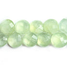 Prehnite Top Drilled Faceted Coin Beads 8 inch 27 pieces - The Bead Traders
