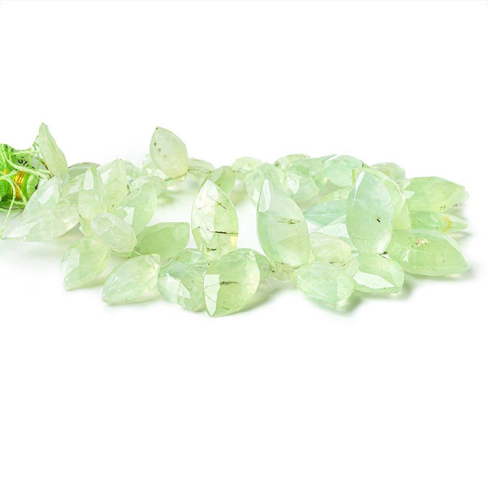 Prehnite Top Drilled Faceted Marquise Beads 8 inch 48 pieces - The Bead Traders