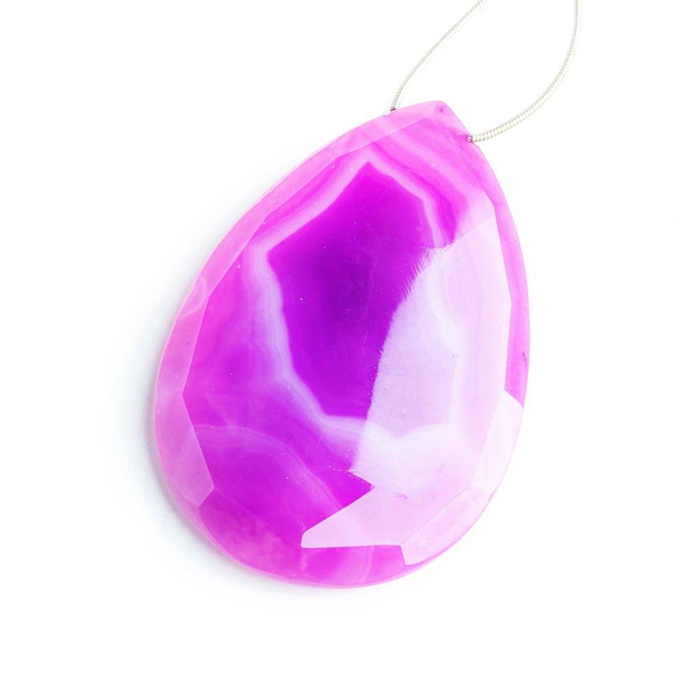 Purple Agate Faceted Pear Focal Bead 1 Piece - The Bead Traders