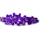 Purple Chalcedony faceted pears 7.5 inch 60 beads 8x7-14x10mm - The Bead Traders