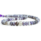 Purple Chalcedony Faceted Rondelle Beads 18 inch 85 pieces - The Bead Traders