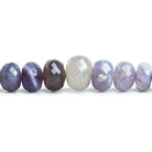 Purple Chalcedony Faceted Rondelle Beads 18 inch 85 pieces - The Bead Traders
