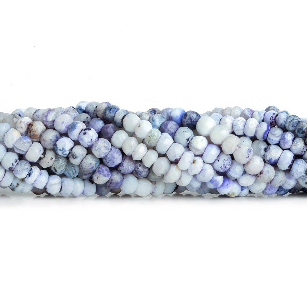 Purple Morado Opal Hand Cut Faceted Rondelle Beads 12 inch 95 pieces - The Bead Traders