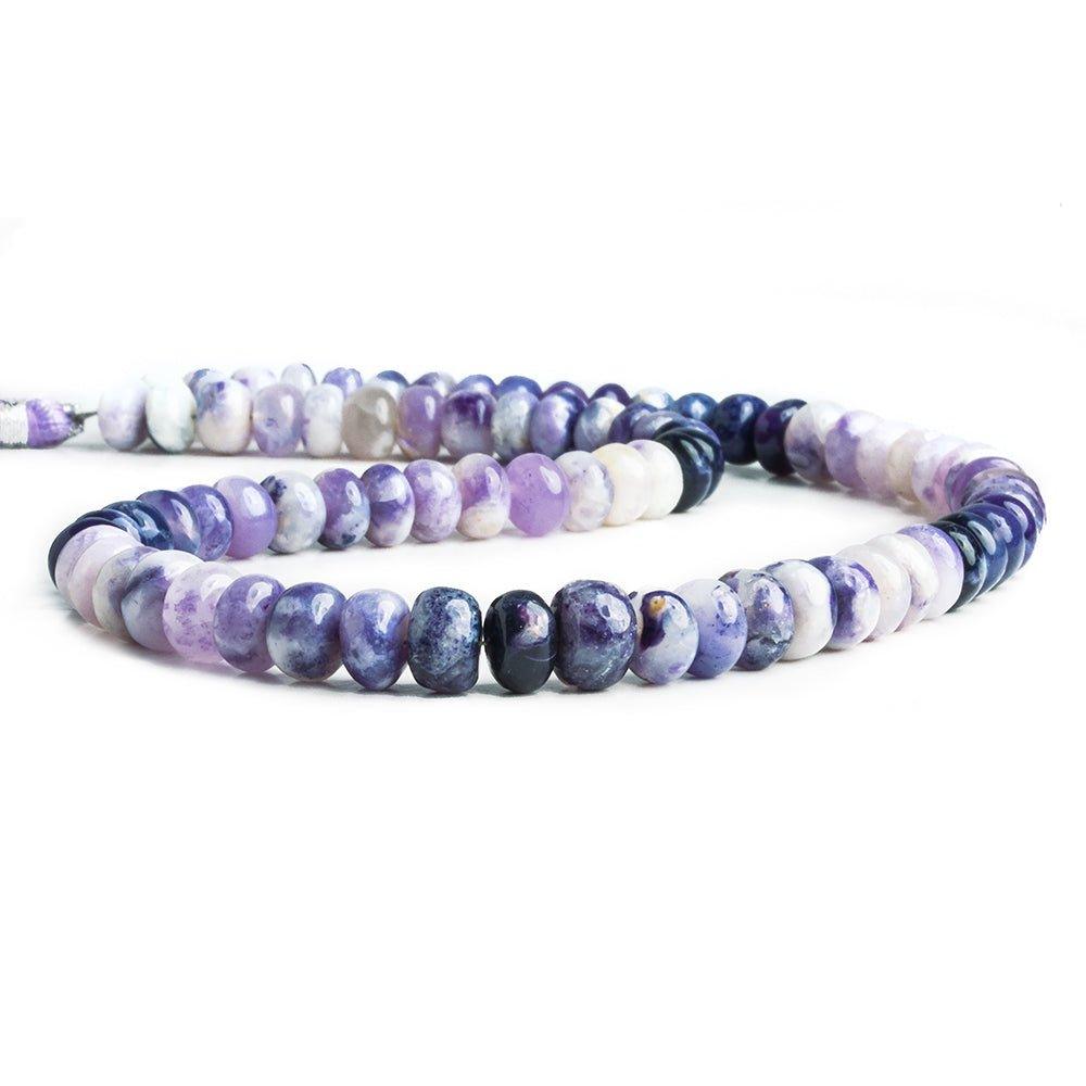 Purple Opal Plain Rondelle Beads 16 inch 85 pieces - The Bead Traders