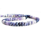 Purple Opal Plain Rondelle Beads 16 inch 85 pieces - The Bead Traders