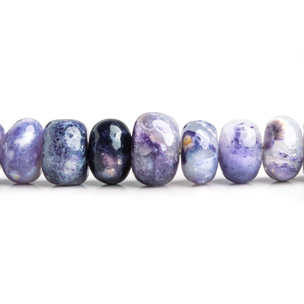 Purple Opal Plain Rondelle Beads 16 inch 85 pieces - The Bead Traders