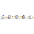 Purple Opal Rondelle Gold Chain 30 pieces - The Bead Traders