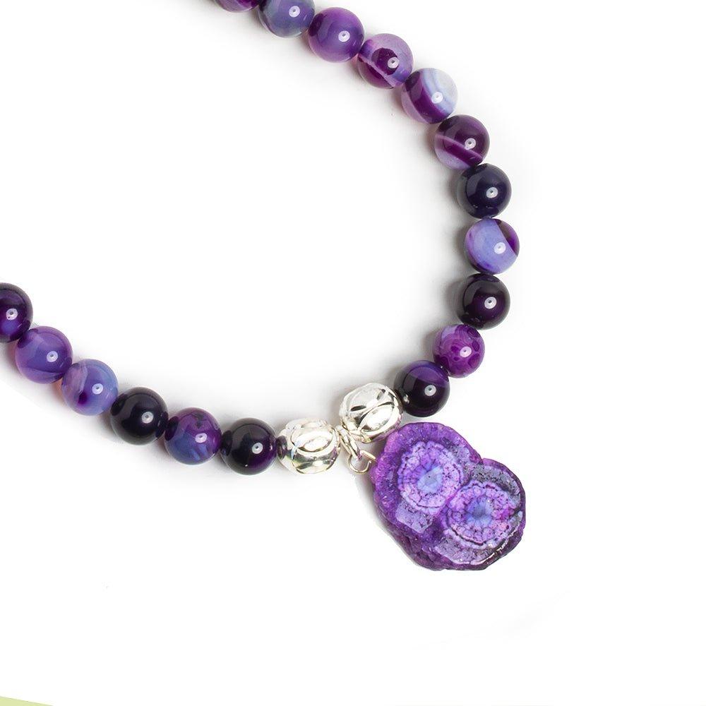 Purple Solar Quartz Slice Focal Bead 1 Piece - The Bead Traders