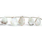 Quartz Faceted Pears 8.5 inch 14 beads - The Bead Traders
