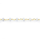 Quartz Faceted Rondelle Gold Chain by the Foot 34 pieces - The Bead Traders