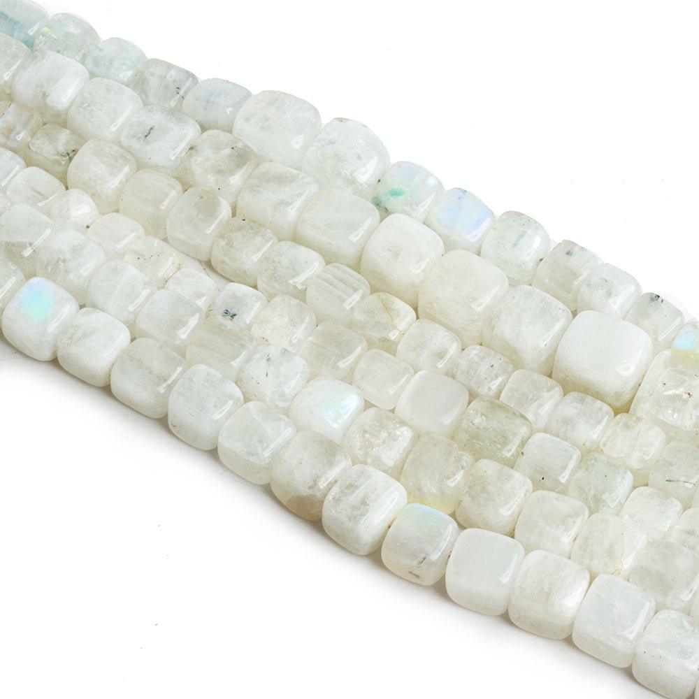 Rainbow Moonsatone Plain Cubes - Lot of 6 - The Bead Traders