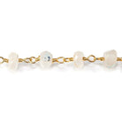 Rainbow Moonstone and Sunstone Hand Wrapped Chain - Lot of 10ft - The Bead Traders