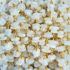 Rainbow Moonstone Double Nugget Gold Chain 56 pieces - The Bead Traders