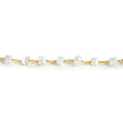 Rainbow Moonstone Double Nugget Gold Chain 56 pieces - The Bead Traders