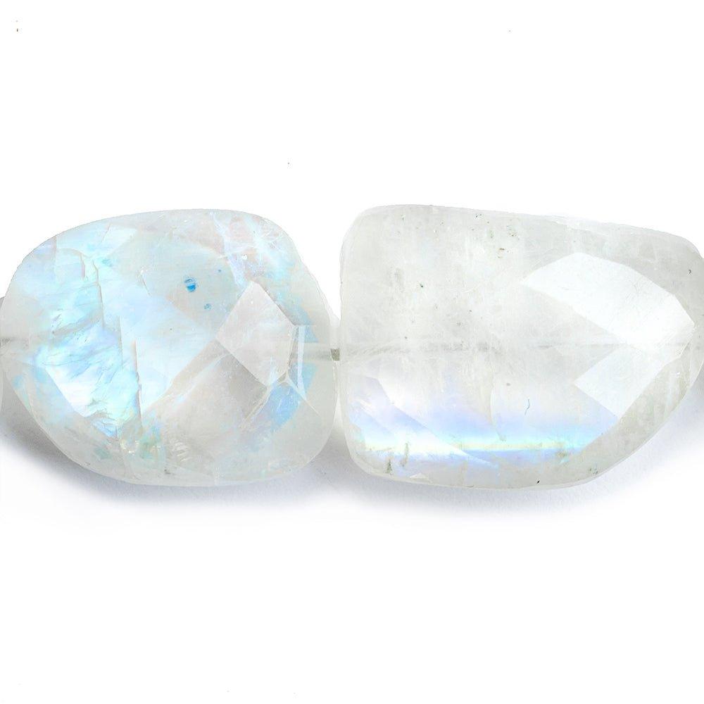 Rainbow Moonstone Faceted Nugget Beads 13 inch 17 pieces - The Bead Traders