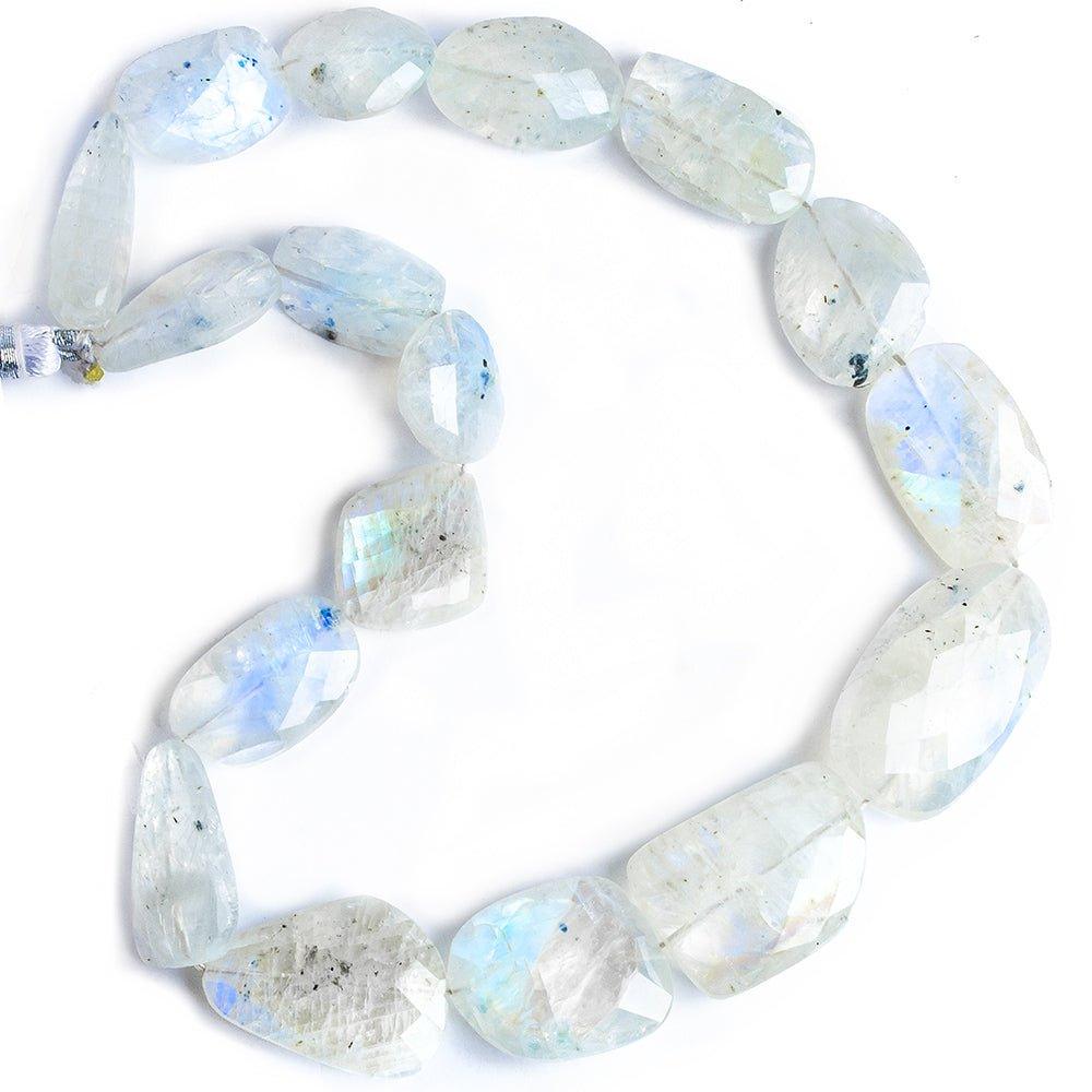 Rainbow Moonstone Faceted Nugget Beads 13 inch 17 pieces - The Bead Traders