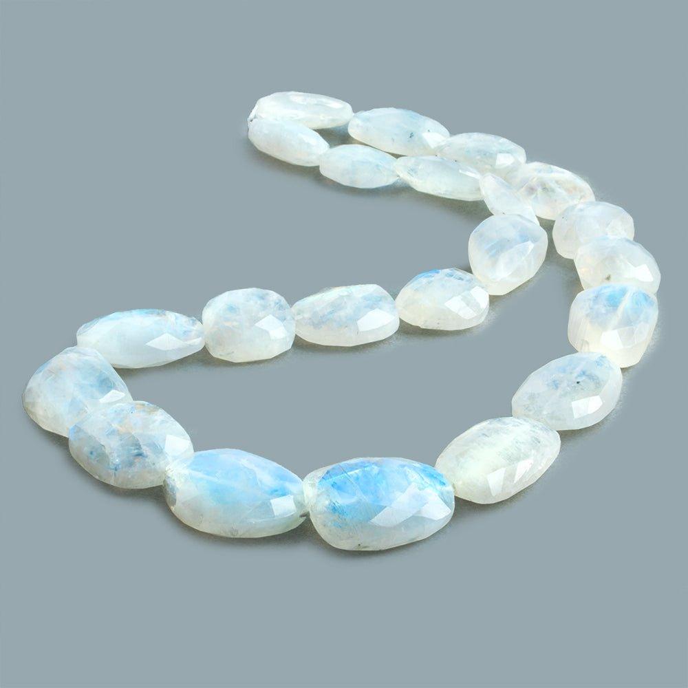 Rainbow Moonstone Faceted Nugget Beads 14 inch 21 pieces - The Bead Traders