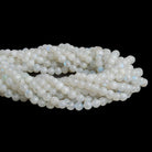 Rainbow Moonstone Hand Cut Plain Round Beads 12 inch 65 pieces - The Bead Traders