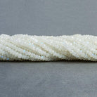Rainbow Moonstone Handcut faceted rondelle 13 inch 120 beads - The Bead Traders