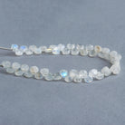 Rainbow Moonstone Heart Micro-Briolette Beads 6 inch 50 pieces - The Bead Traders