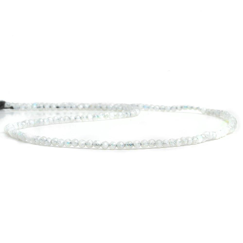 Rainbow Moonstone Microfaceted Round Beads 12 inch 160 pieces - The Bead Traders
