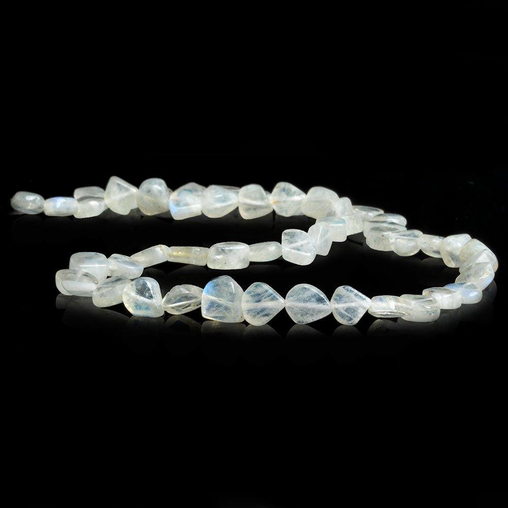 Rainbow Moonstone Native Cut Plain Heart Beads 12 inch 50 pieces - The Bead Traders