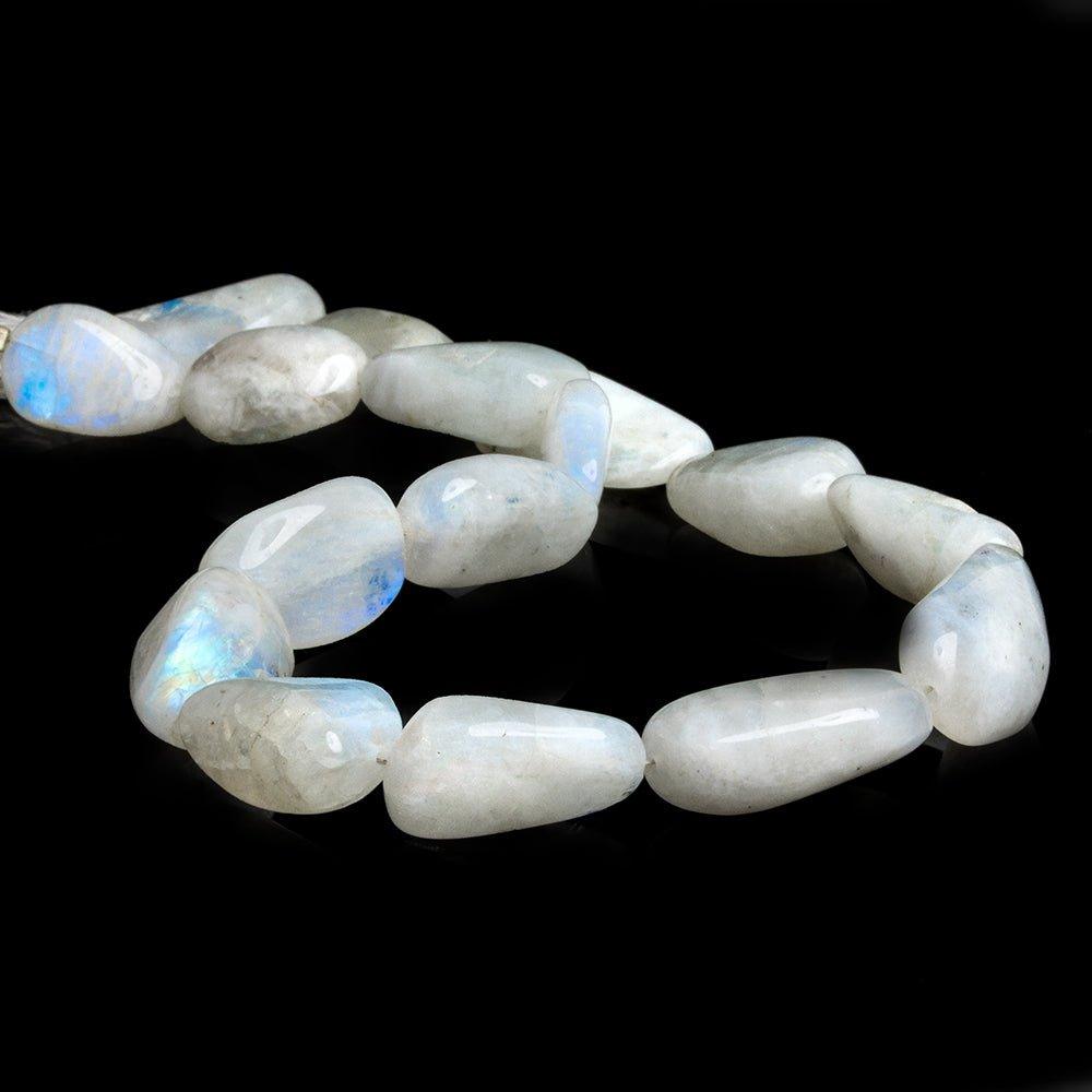 Rainbow Moonstone Plain Nugget Beads 12 inch 18 pieces - The Bead Traders