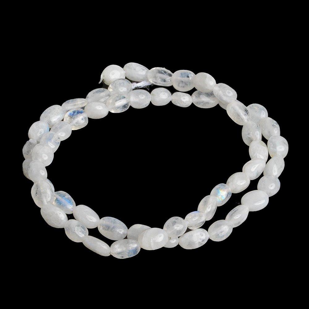 Rainbow Moonstone Plain Nugget Beads 12 inch 55 pieces - The Bead Traders