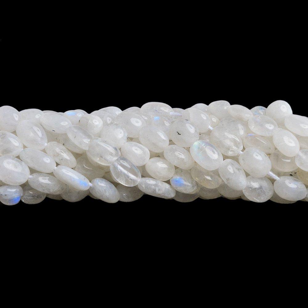 Rainbow Moonstone Plain Nugget Beads 12 inch 55 pieces - The Bead Traders