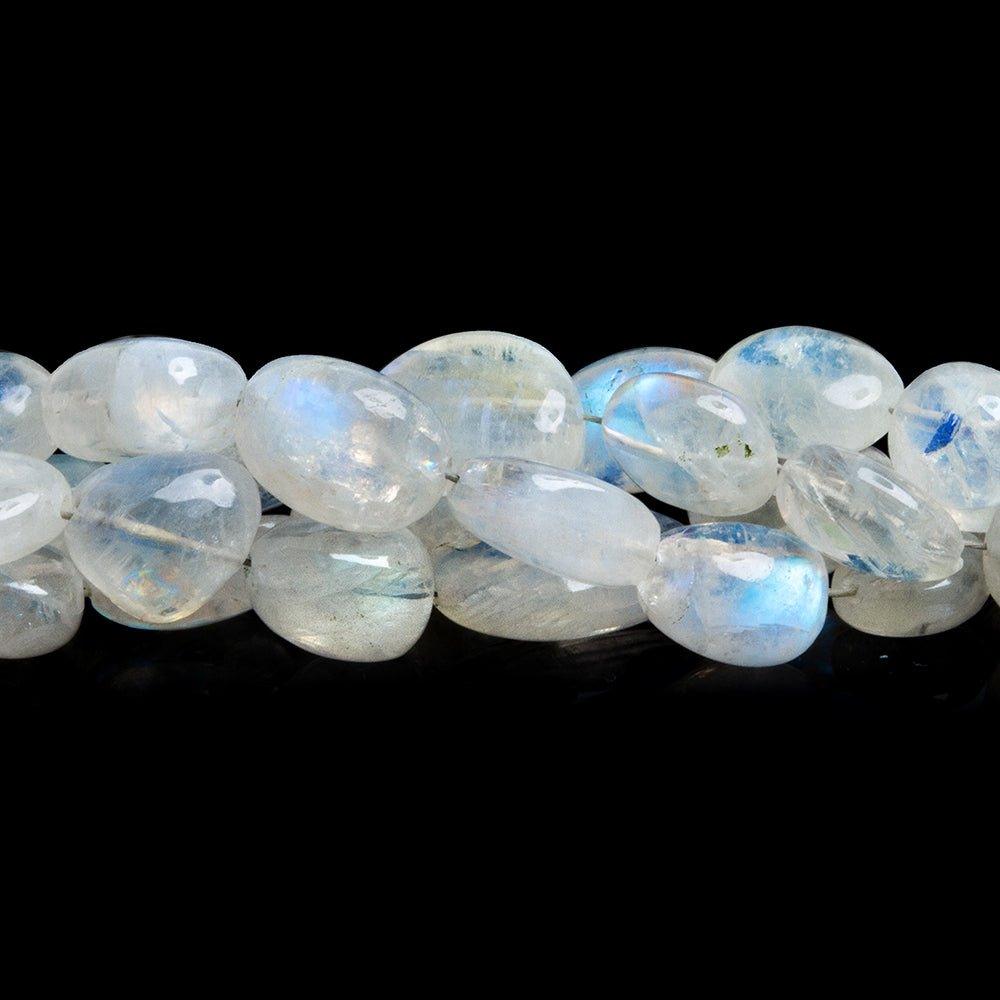 Rainbow Moonstone Plain Nugget Beads 17 inch 60 pieces - The Bead Traders
