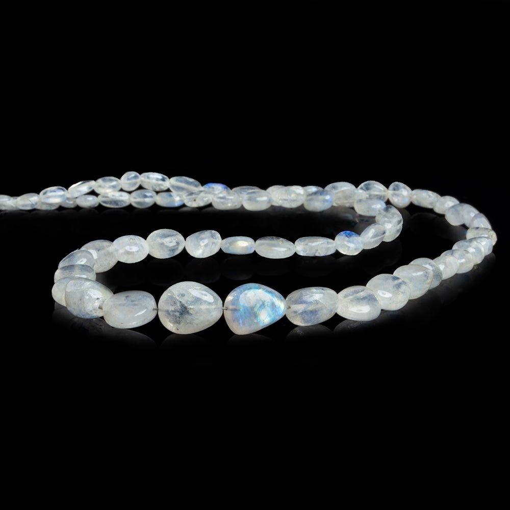 Rainbow Moonstone Plain Nugget Beads 17 inch 60 pieces - The Bead Traders