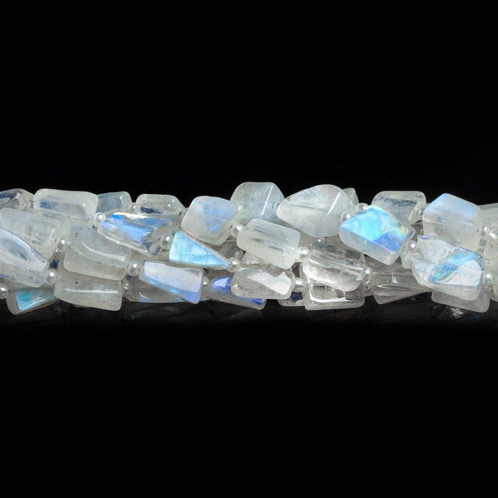 Rainbow Moonstone Plain Nugget Beads 7 inch 18 pieces - The Bead Traders