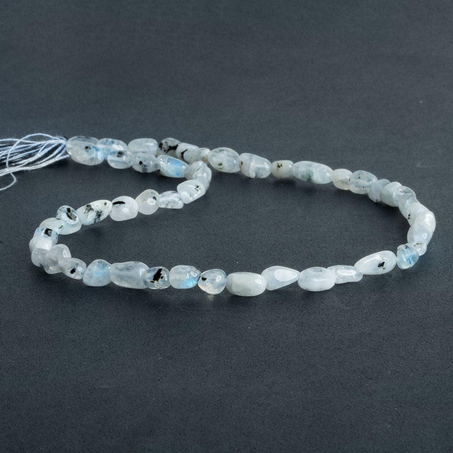 Rainbow Moonstone Plain Nuggets 12 inch 45 beads - The Bead Traders