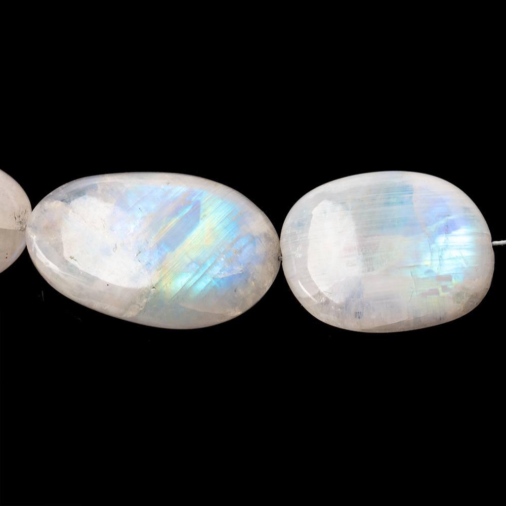 Rainbow Moonstone plain nuggets 18 inch 27 beads 11x10x6-24x15x9mm - The Bead Traders