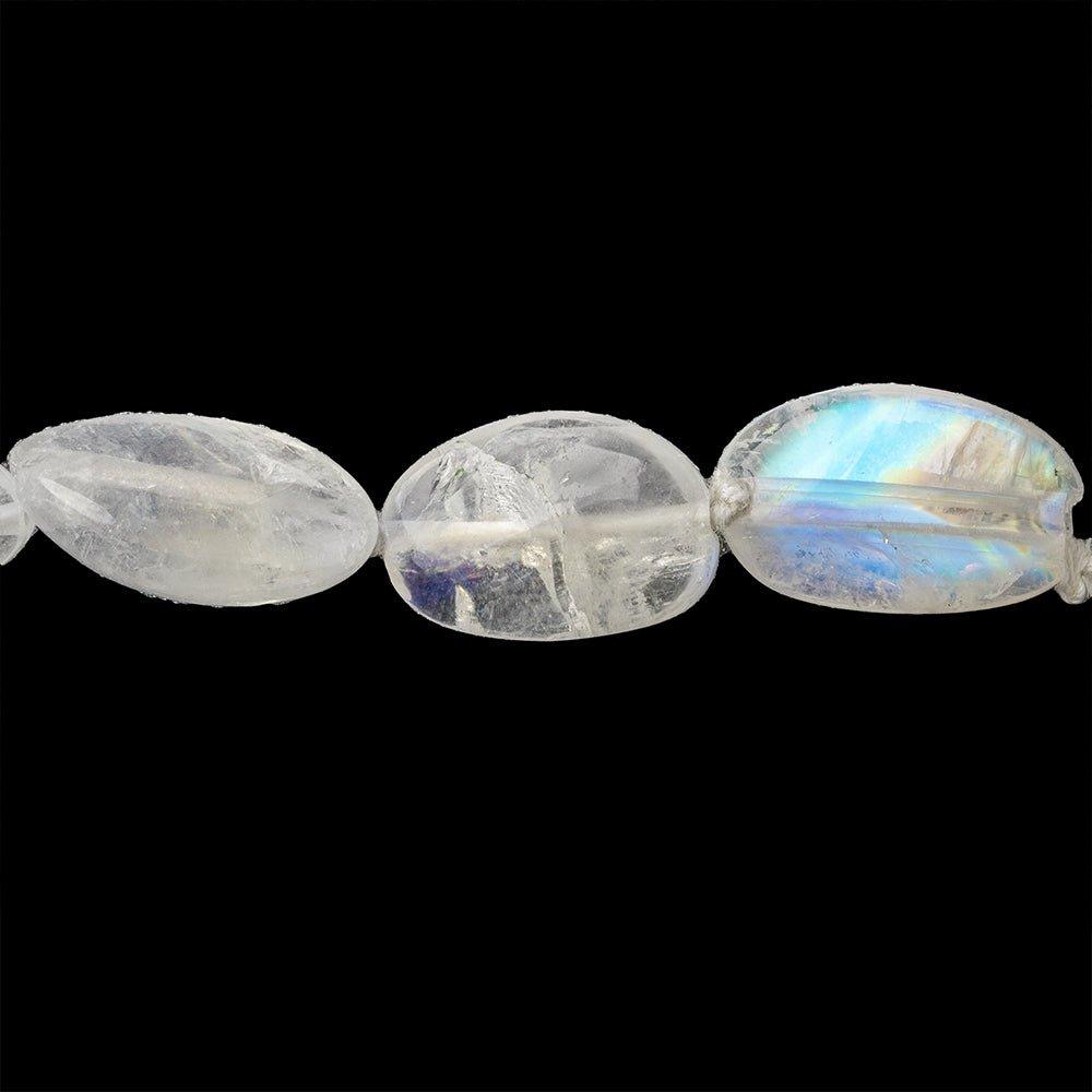 Rainbow Moonstone plain nuggets 18 inch 37 beads 10x7-15x10mm - The Bead Traders