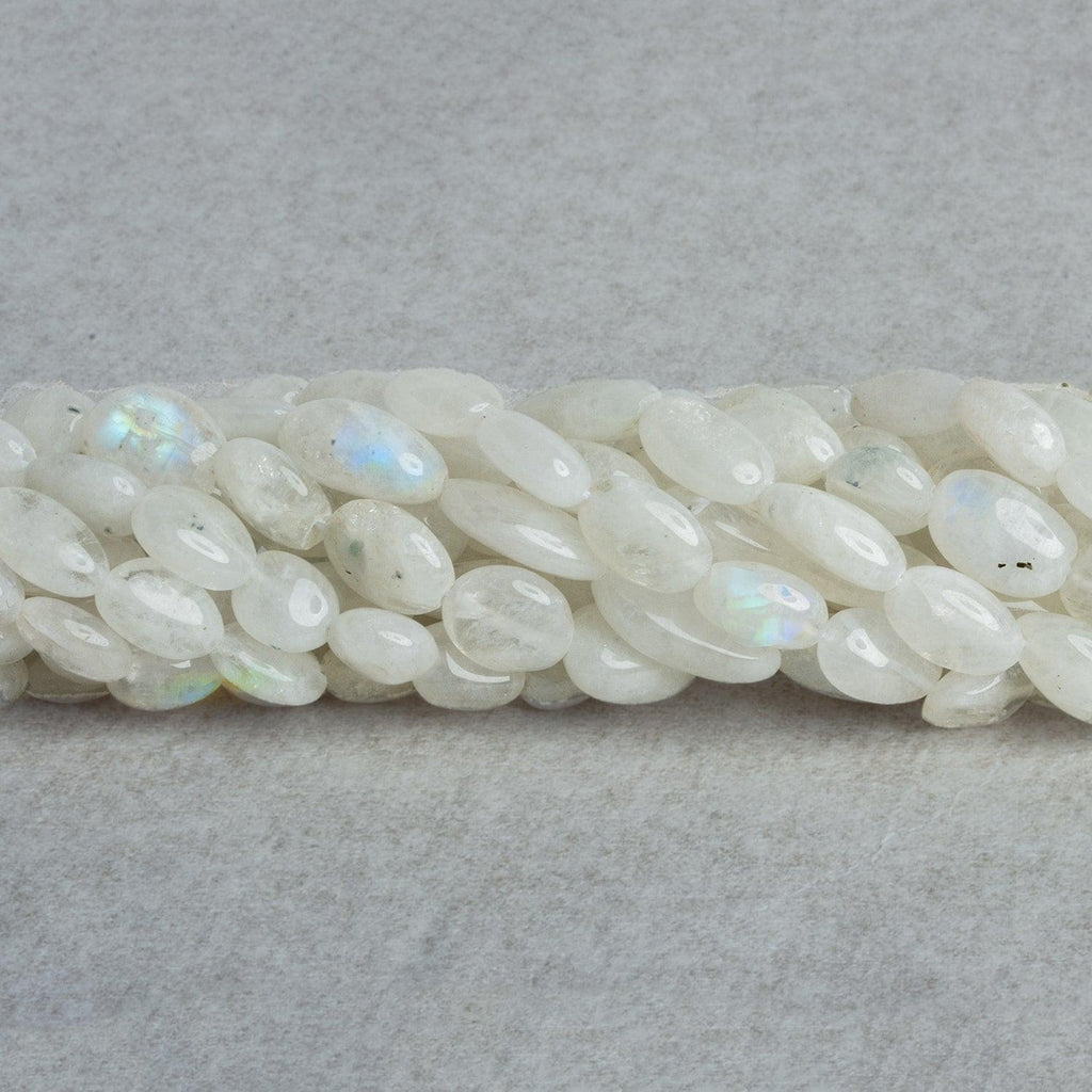 Rainbow Moonstone Plain Ovals 12 inch 26 pieces - The Bead Traders
