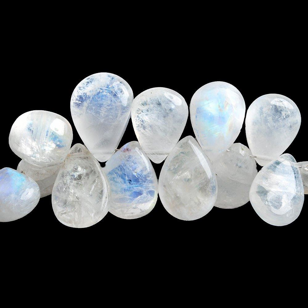 Rainbow Moonstone Plain Pear and Heart Beads 9 inch 48 pieces - The Bead Traders