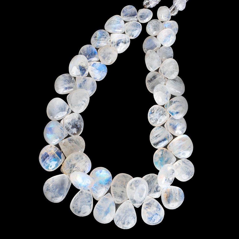 Rainbow Moonstone Plain Pear and Heart Beads 9 inch 48 pieces - The Bead Traders