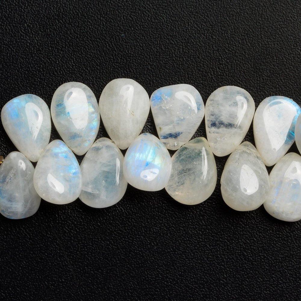 Rainbow Moonstone Plain Pear Beads 8 inch 50 pieces - The Bead Traders
