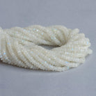Rainbow Moonstone Plain Rondelles 12 inch 125 beads - The Bead Traders