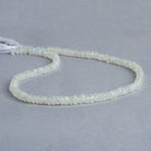 Rainbow Moonstone Plain Rondelles 12 inch 125 beads - The Bead Traders