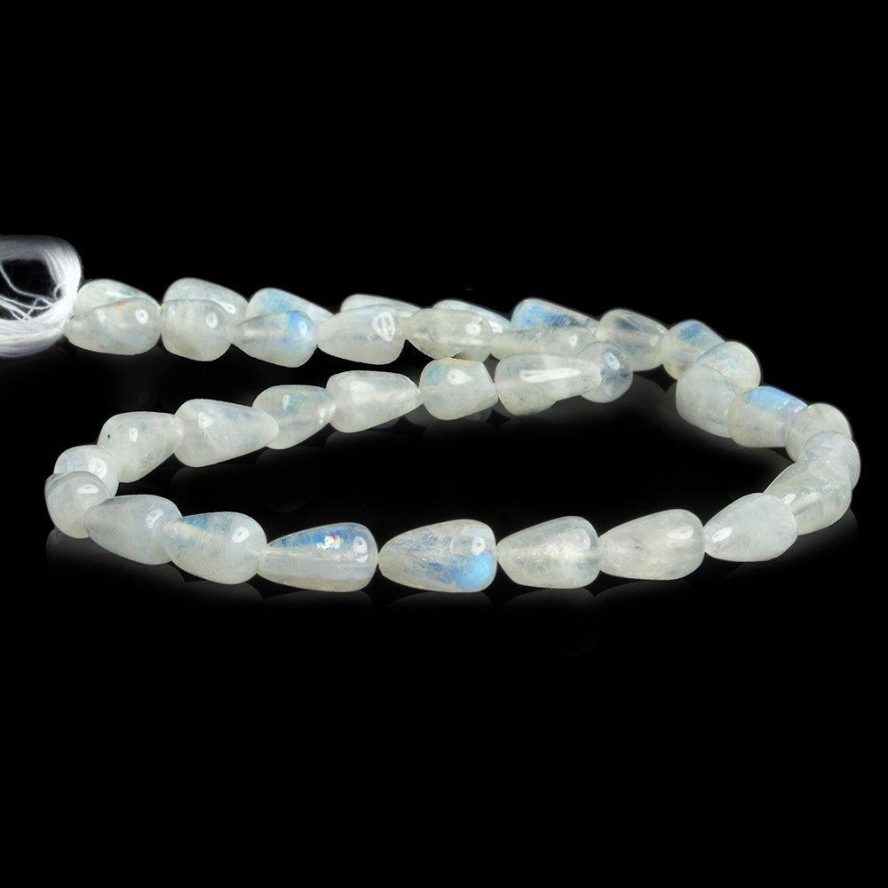 Rainbow Moonstone Plain Teardrop Beads 14 inch 35 pieces - The Bead Traders