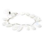 Rainbow Moonstone top drilled Faceted Pears 8 inches 15 beads - The Bead Traders
