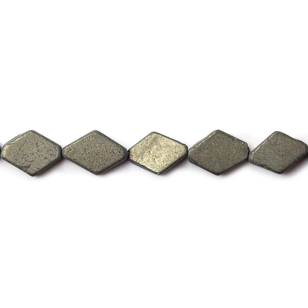 Raw Pyrite Straight Drilled Plain Kite 14 inches 29 pieces - The Bead Traders