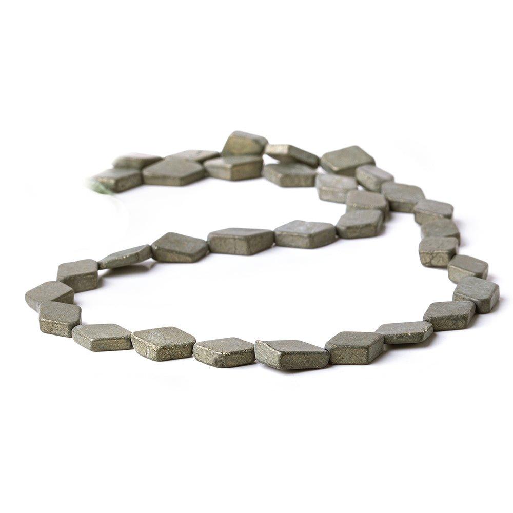Raw Pyrite Straight Drilled Plain Kite 14 inches 29 pieces - The Bead Traders