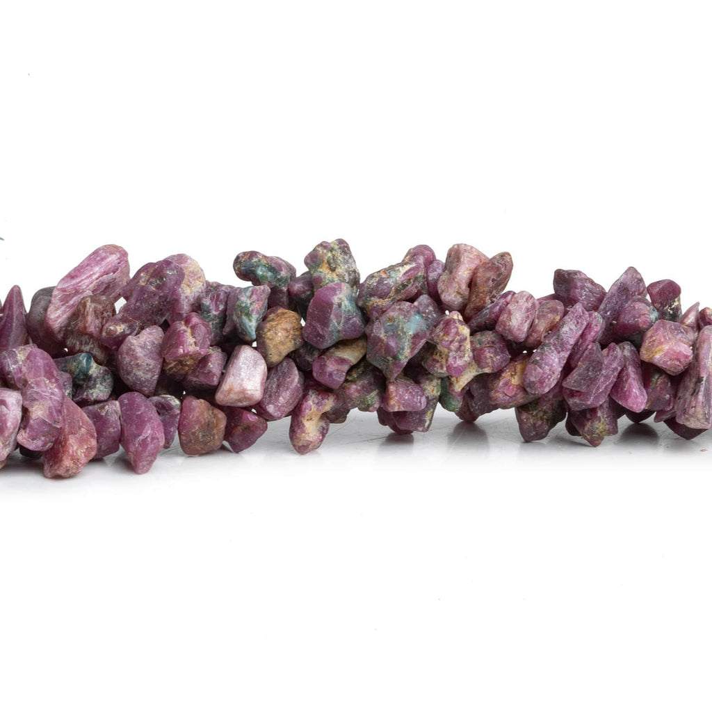Raw Ruby Natural Crystals 14 inch 115 beads - The Bead Traders