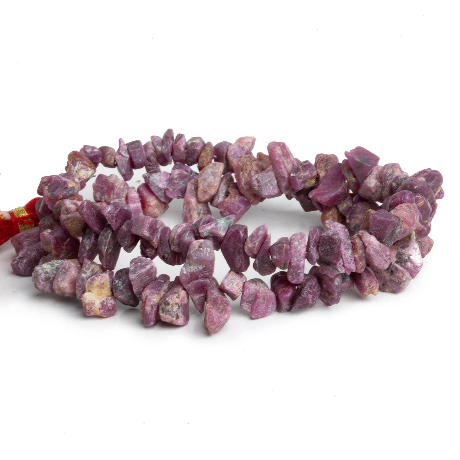 Crastals Ruby Raw Ruby Natural Crystals 14 inch 115 beads – The Bead Traders